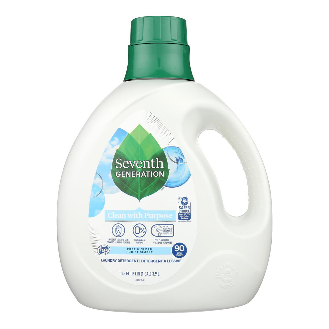 Seventh Generation - Liquid Laundry Free And Clear - Case Of 4-135 Fz - Maras Green